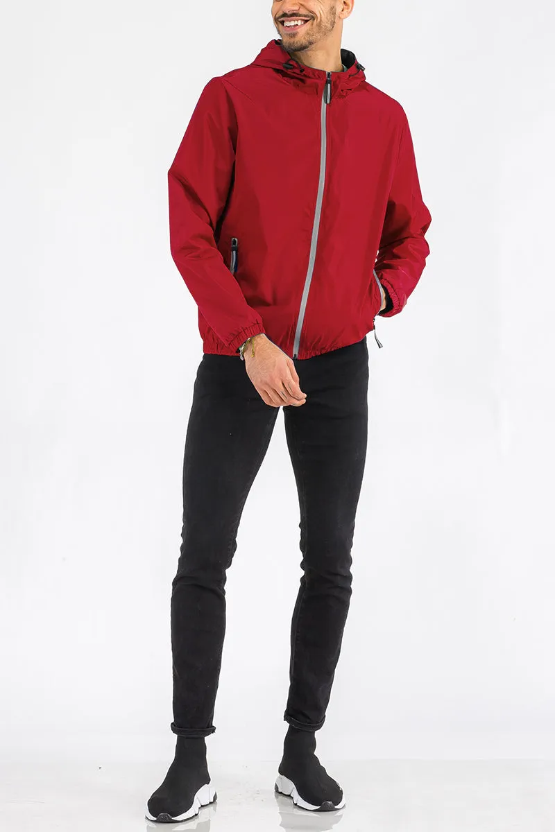 Red Reflective Windbreaker