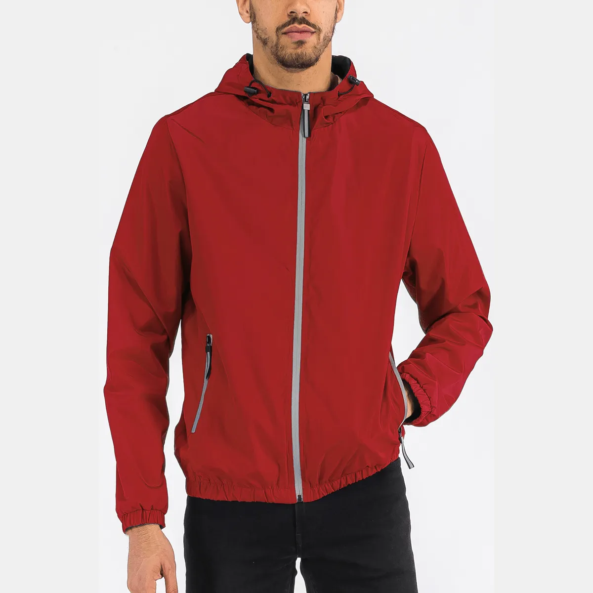 Red Reflective Windbreaker