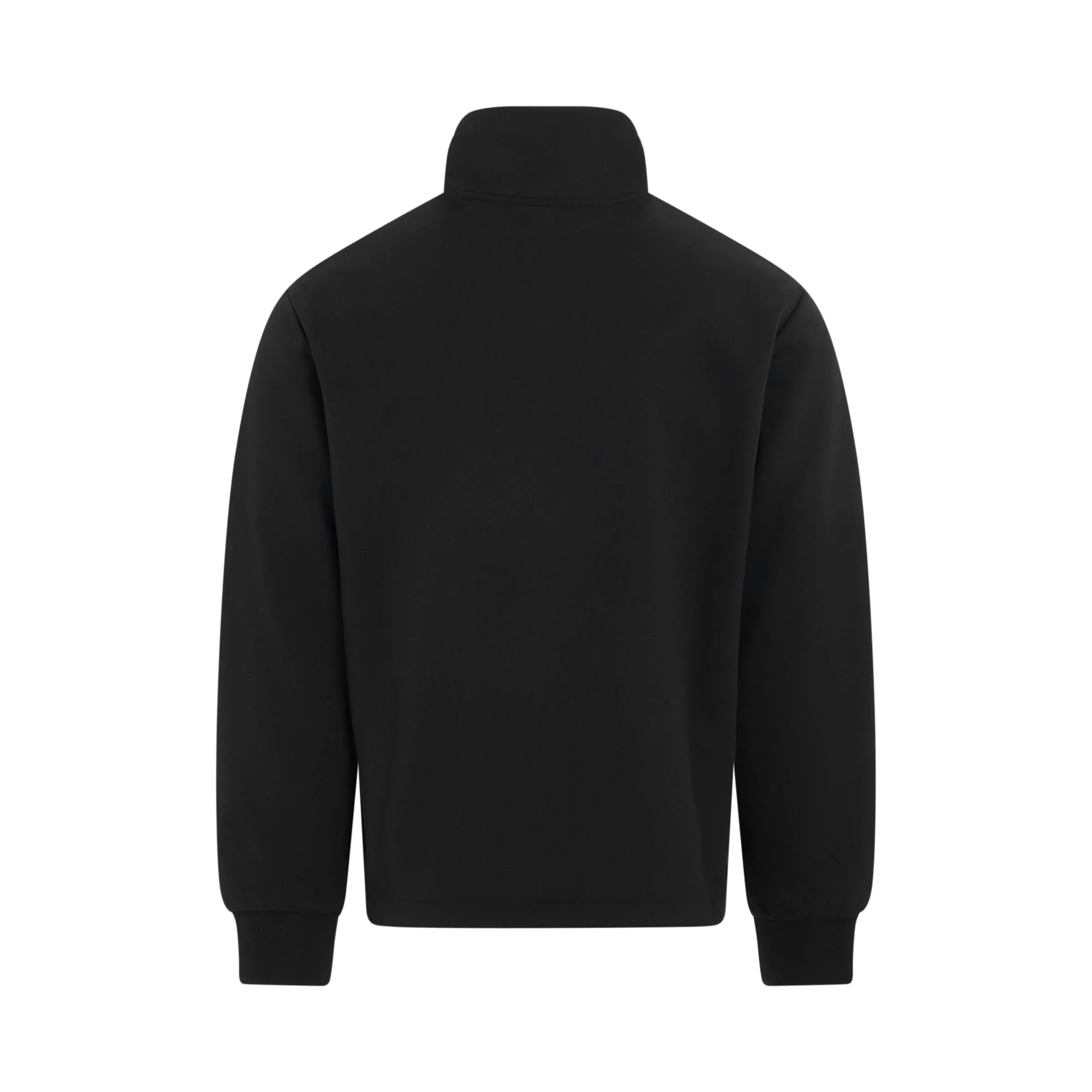 Shirt Collar Track Jacket in Black/Off White