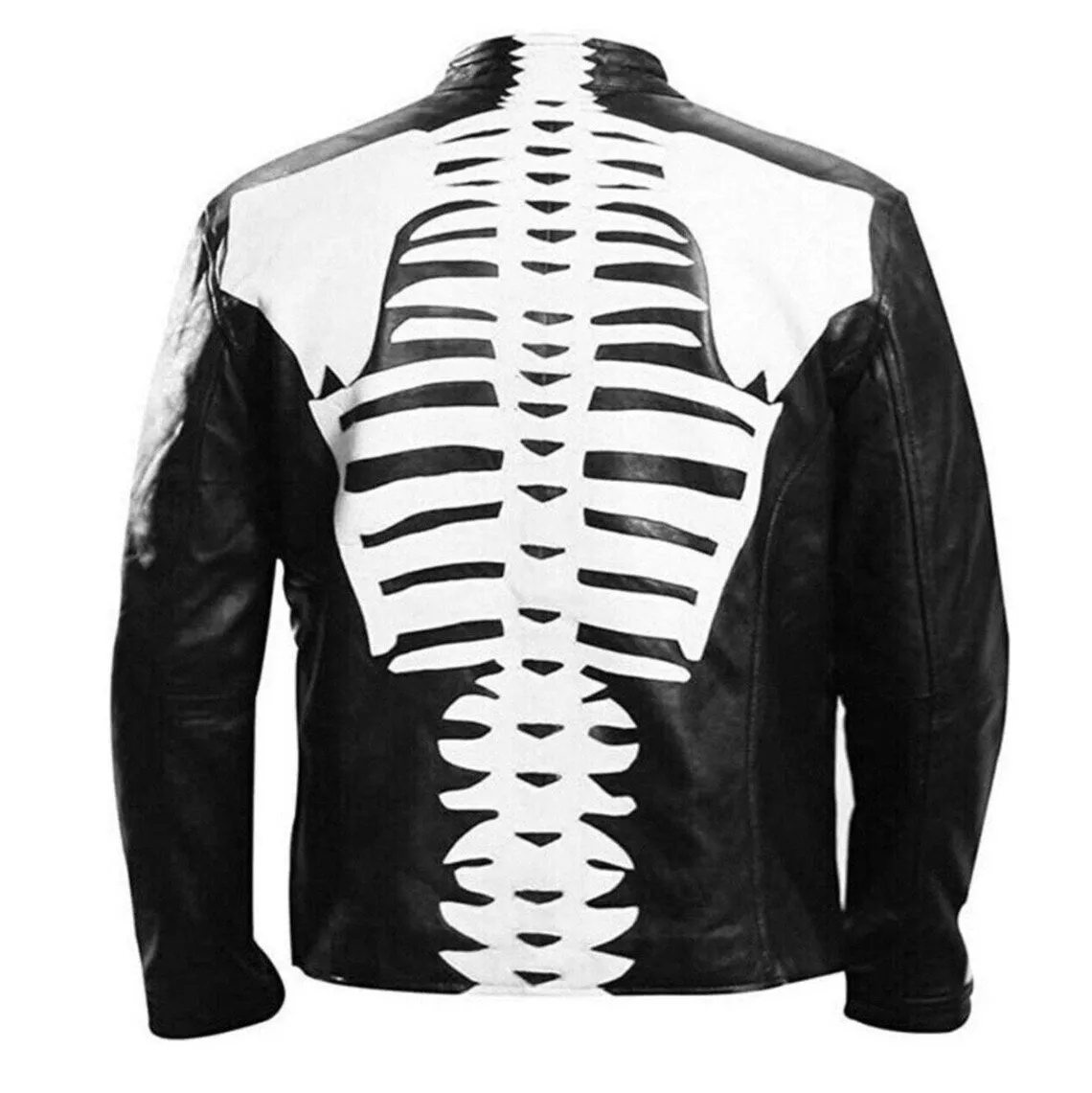 Skeleton Bones Rider Biker Cosplay Jacket for Halloween"