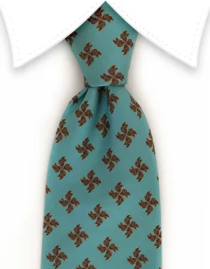 Teal Motif Tie