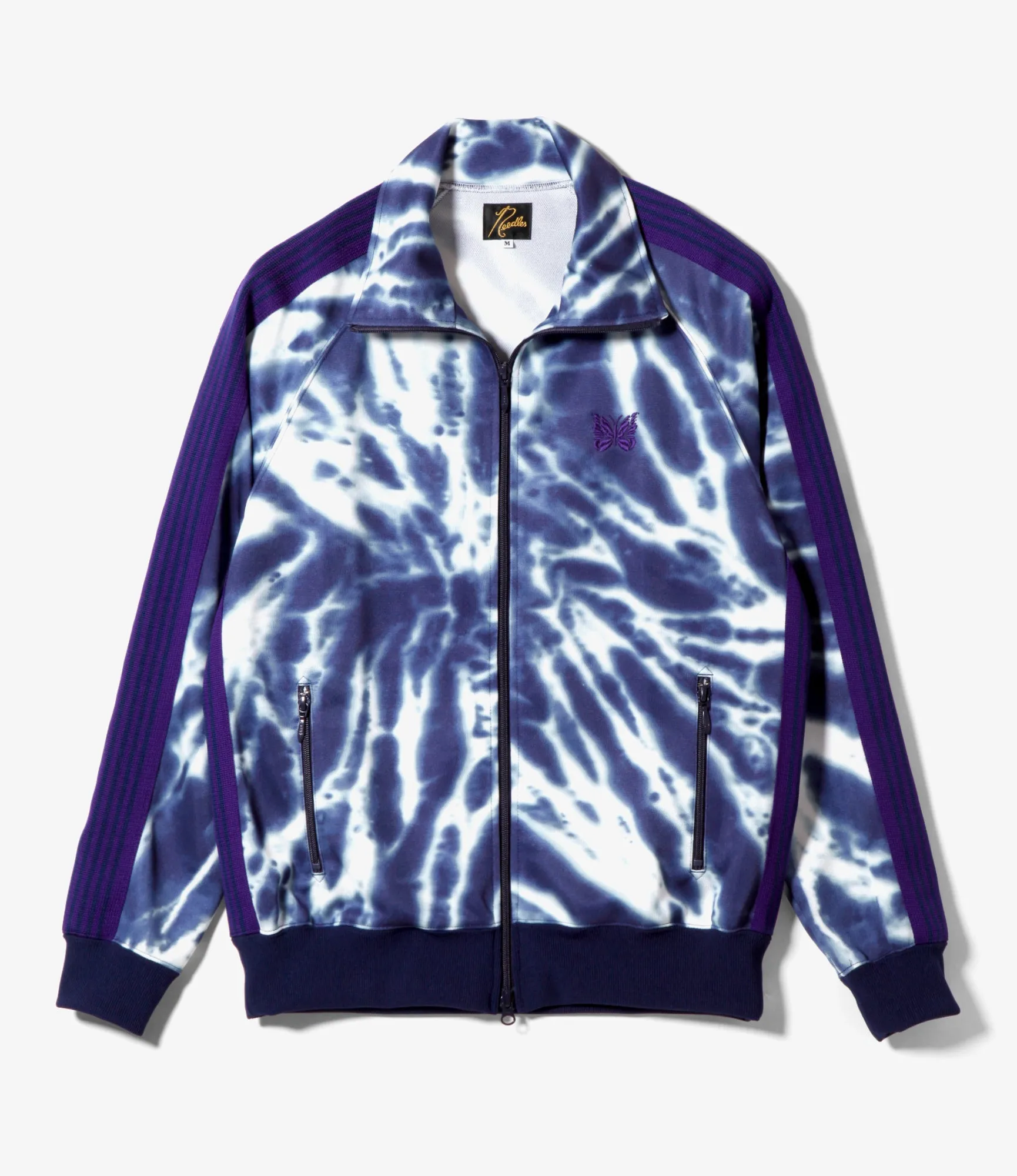 Track Jacket - Poly Smooth - Tie Dye Printed - Navy