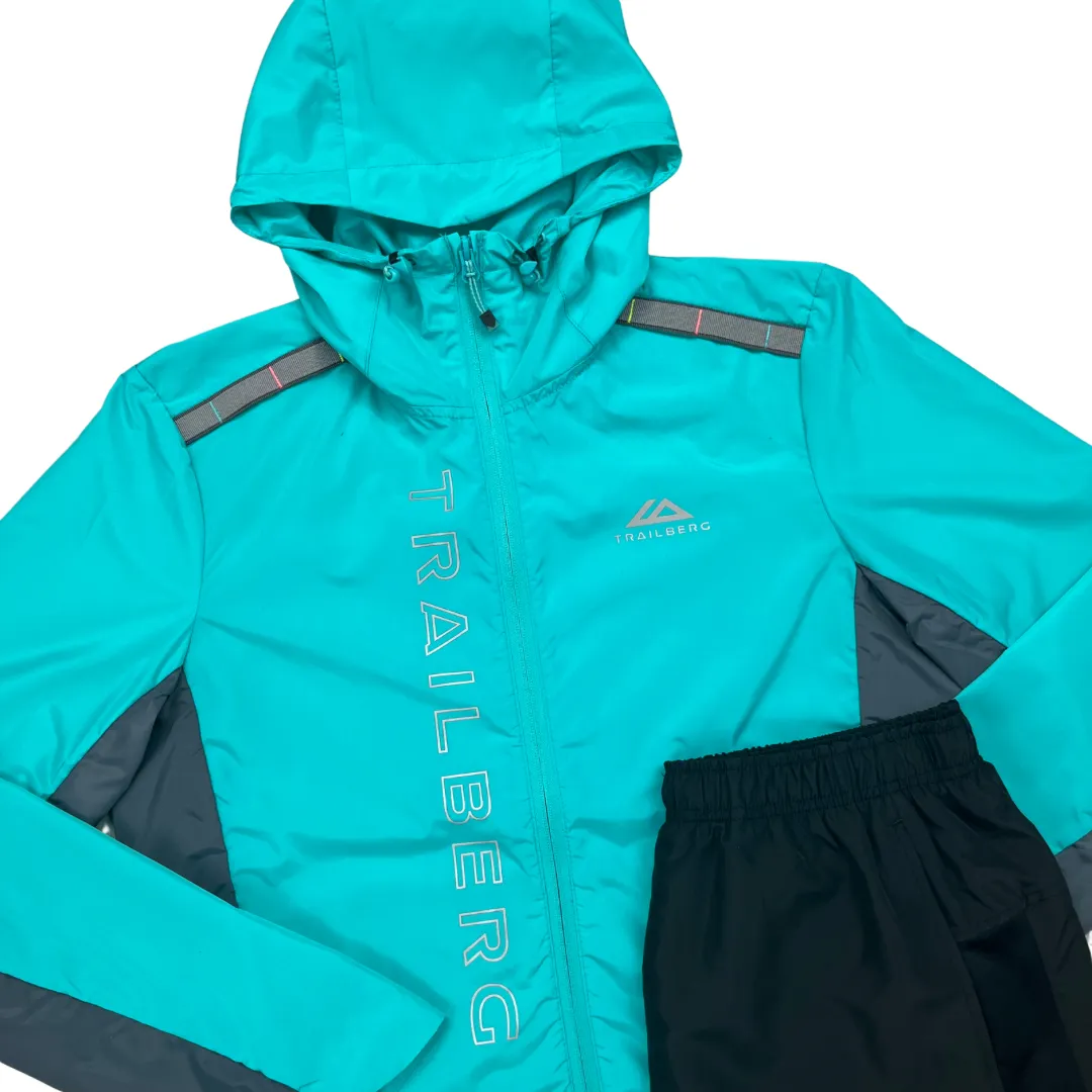 Trailberg Triathlon Windbreaker / Essential Shorts Set - Turquoise