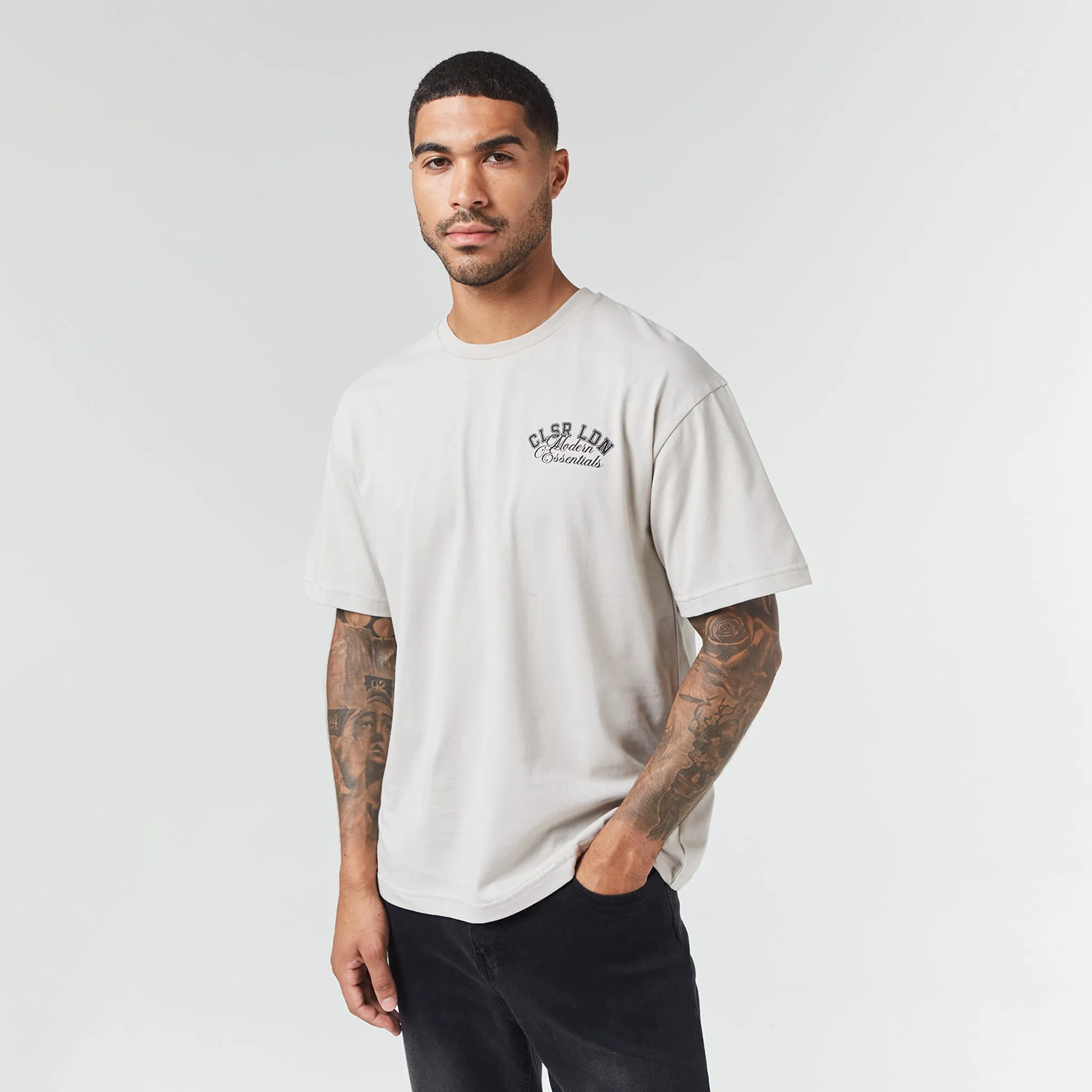 Varsity Back Logo T-Shirt | Chalk