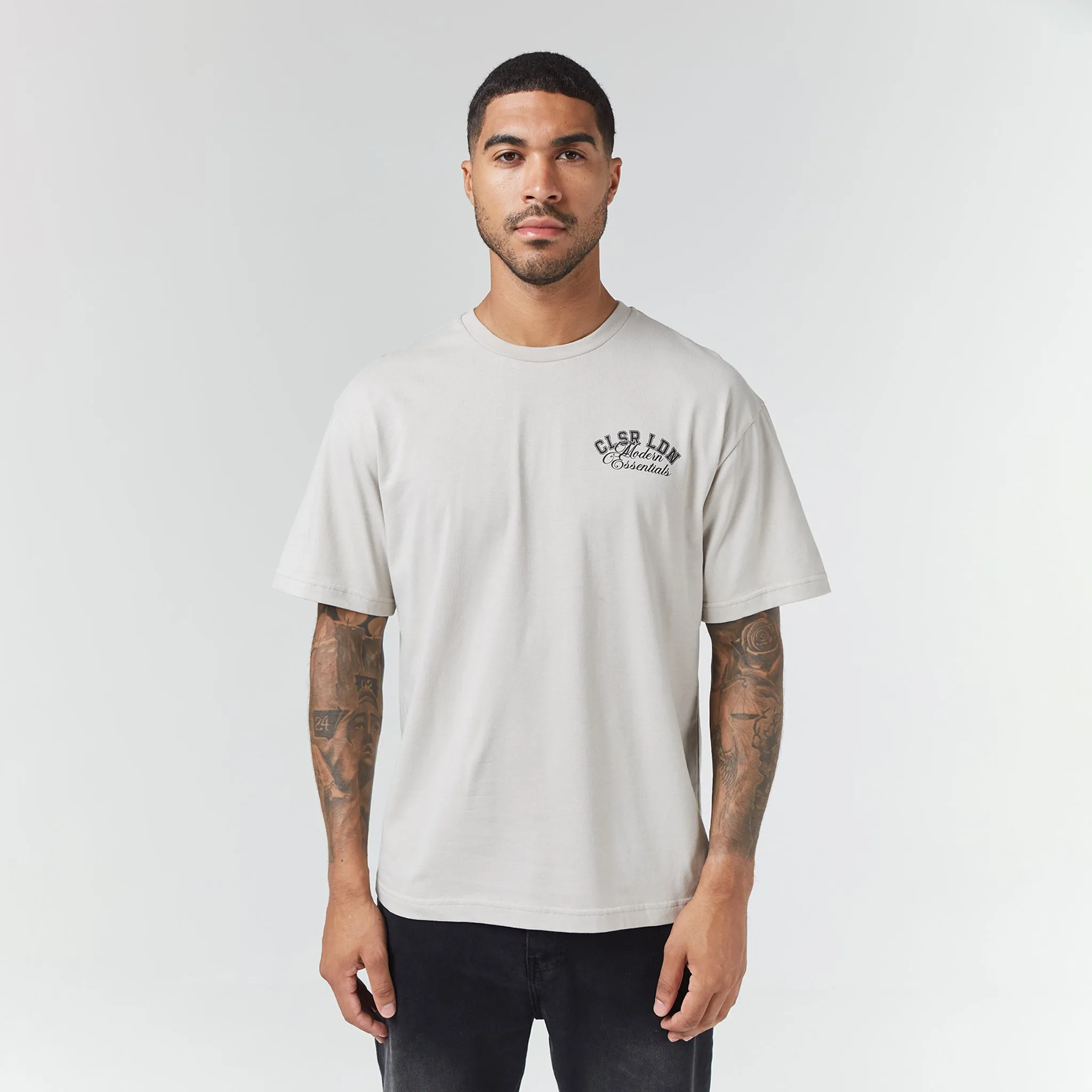 Varsity Back Logo T-Shirt | Chalk