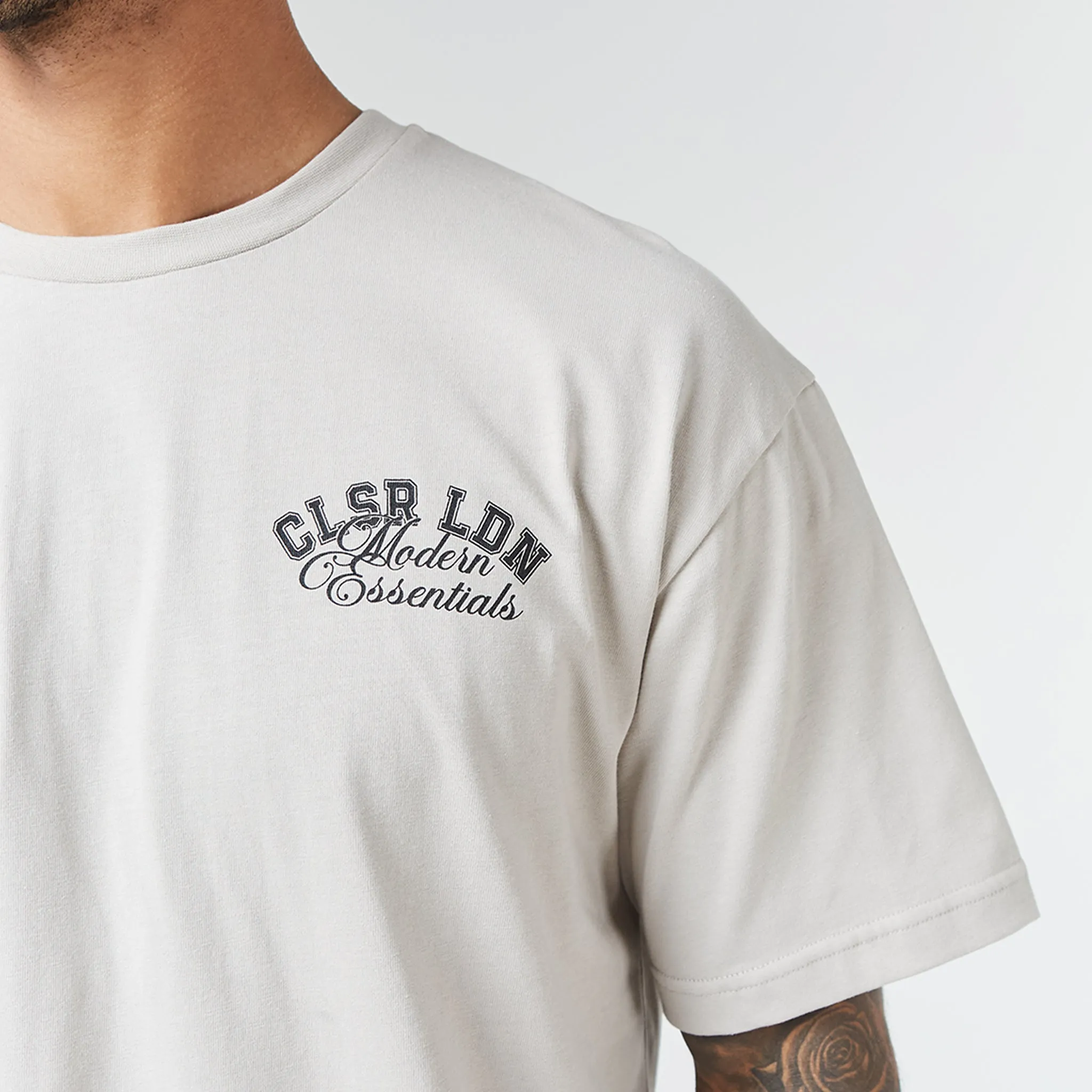 Varsity Back Logo T-Shirt | Chalk