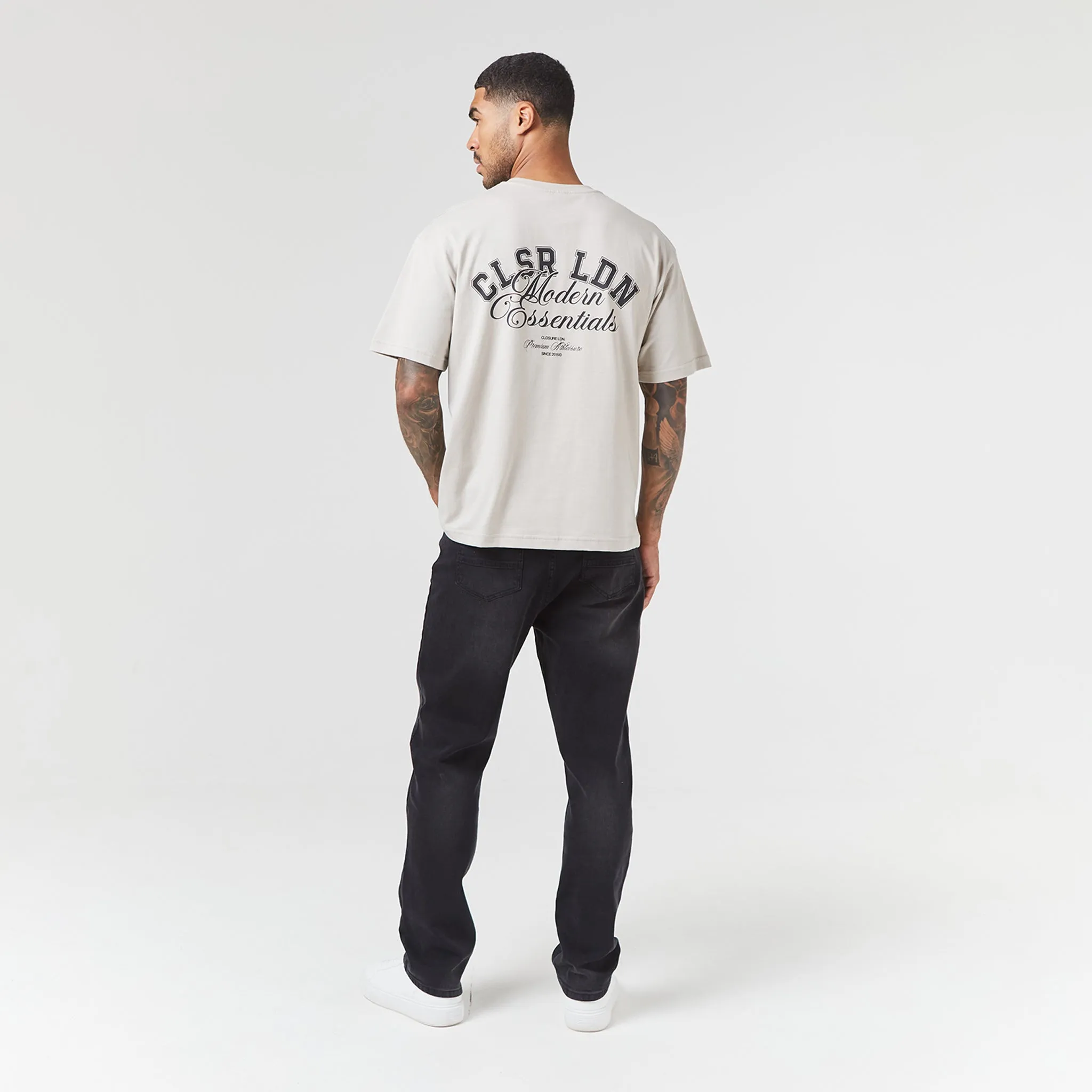 Varsity Back Logo T-Shirt | Chalk