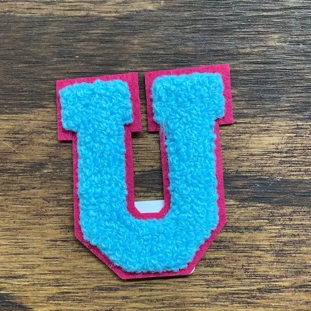 Varsity Letter Patch Chenille Alphabet Mix