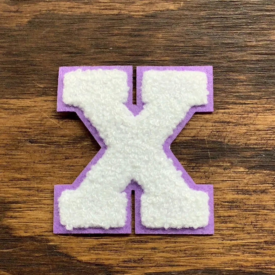 Varsity Letter Patch Chenille Alphabet Mix