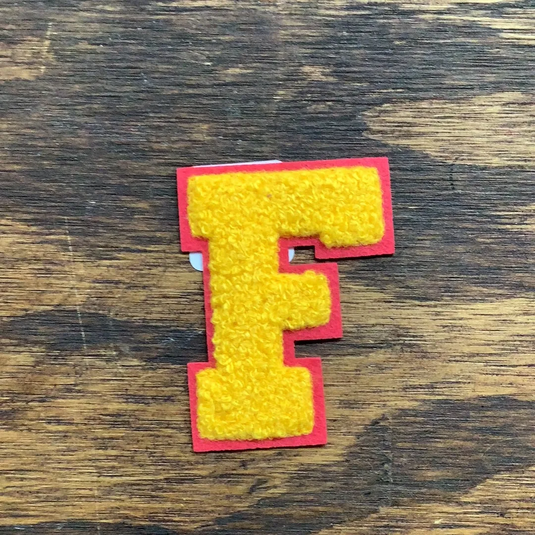 Varsity Letter Patch Chenille Alphabet Mix