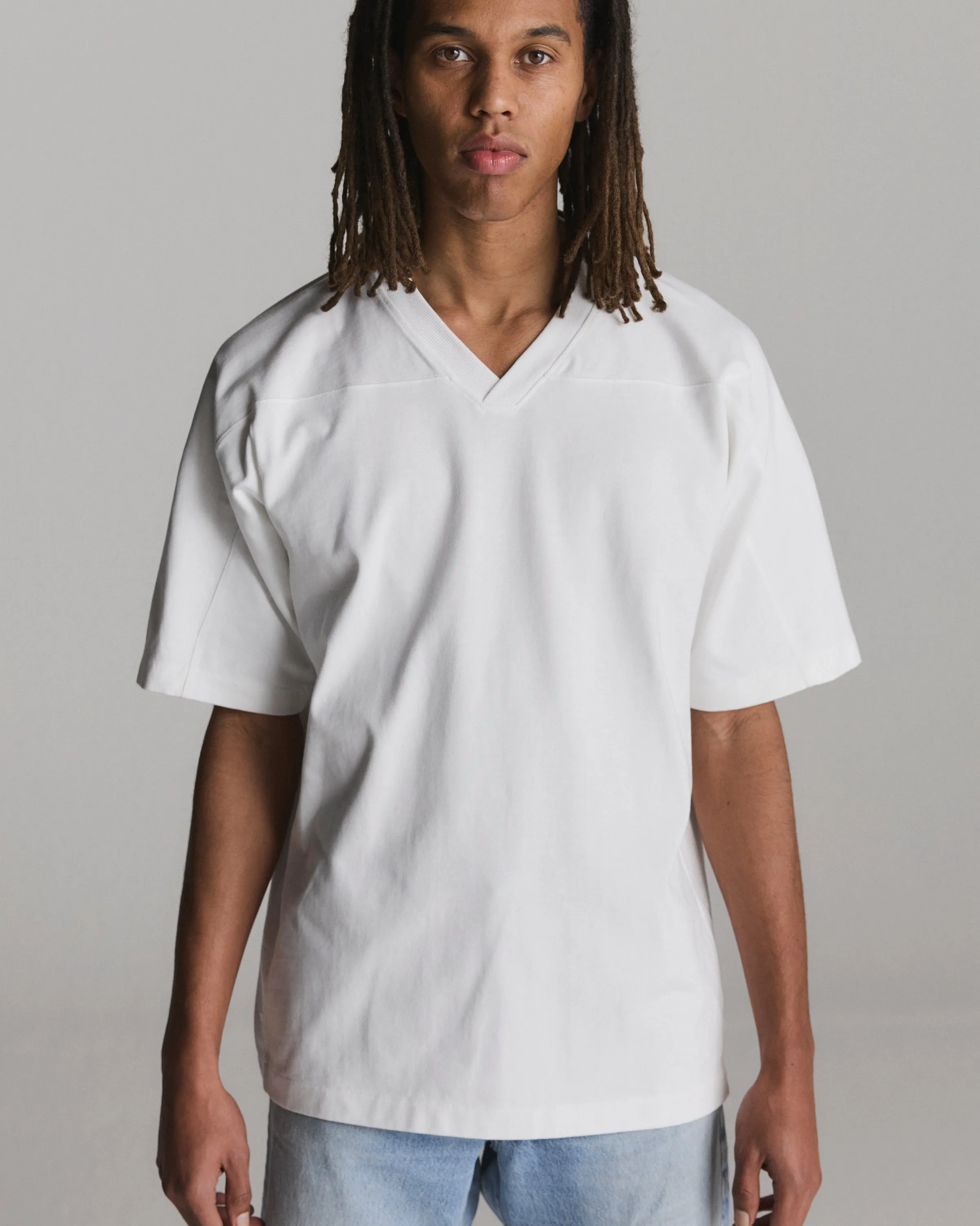 Varsity V-Neck Optic White