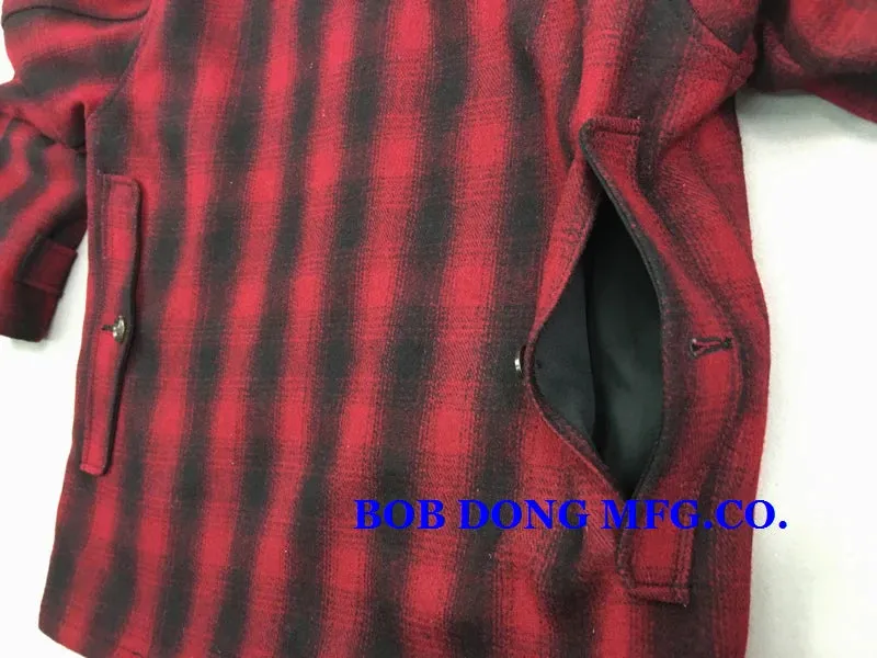 Vintage Woolen Plaid Checks Hunting Jacket with Turn-down Collar