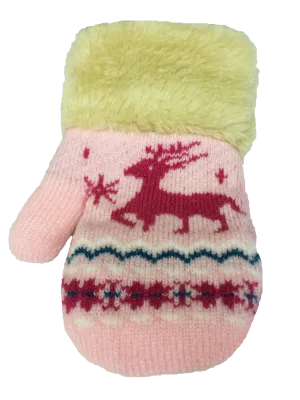 Winter Gloves-Mitten Infant-Toddler Fashion Knit Embroidered Mittens